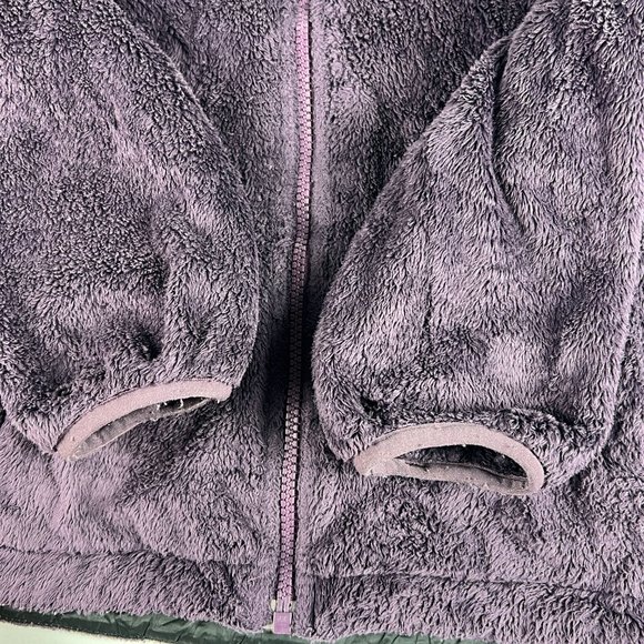 The North Face Fuzzy Fleece Osito Full Zip Jacket Womens Small Purple Mock Neck - Picture 3 of 16